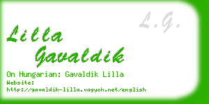 lilla gavaldik business card